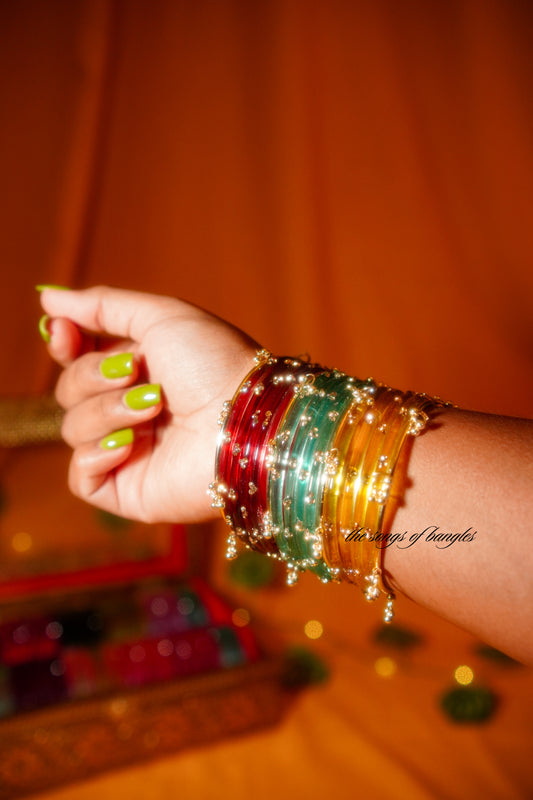 Plain Ghungroo Bangles - (Pack of 4) [Please Note: No glass bangles included]