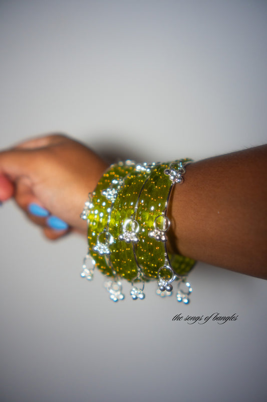 Silver Ghungroo Bangles - (Pack of 4) [Please Note: No glass bangles included]