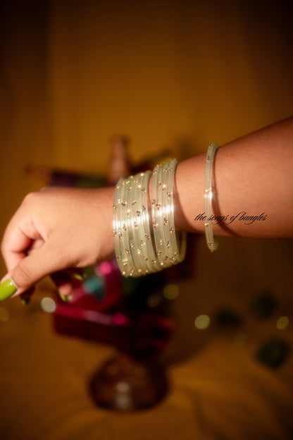"Milky Way" 3 Stone Glass Bangles