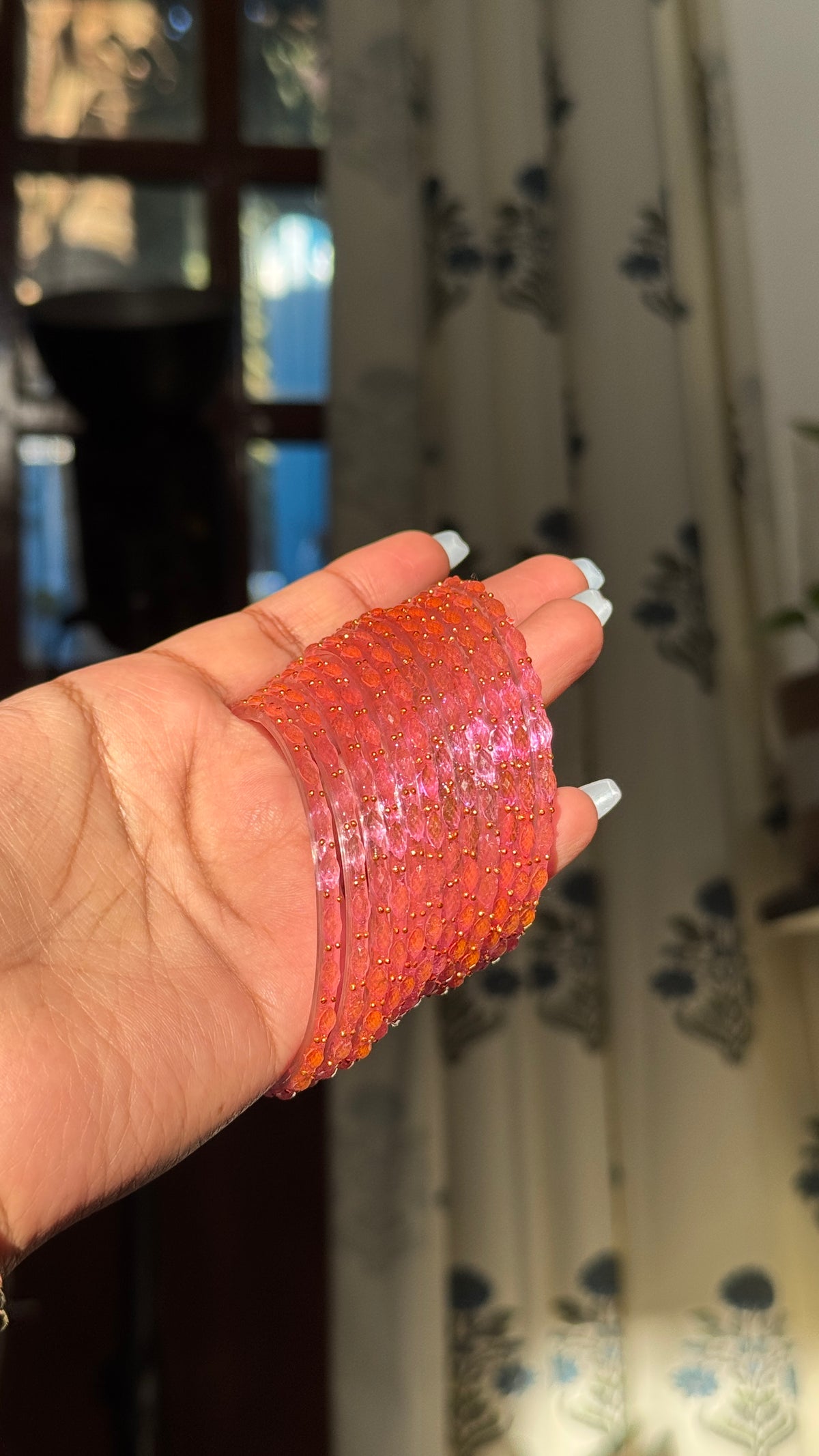 "Pink" Glass Bangles