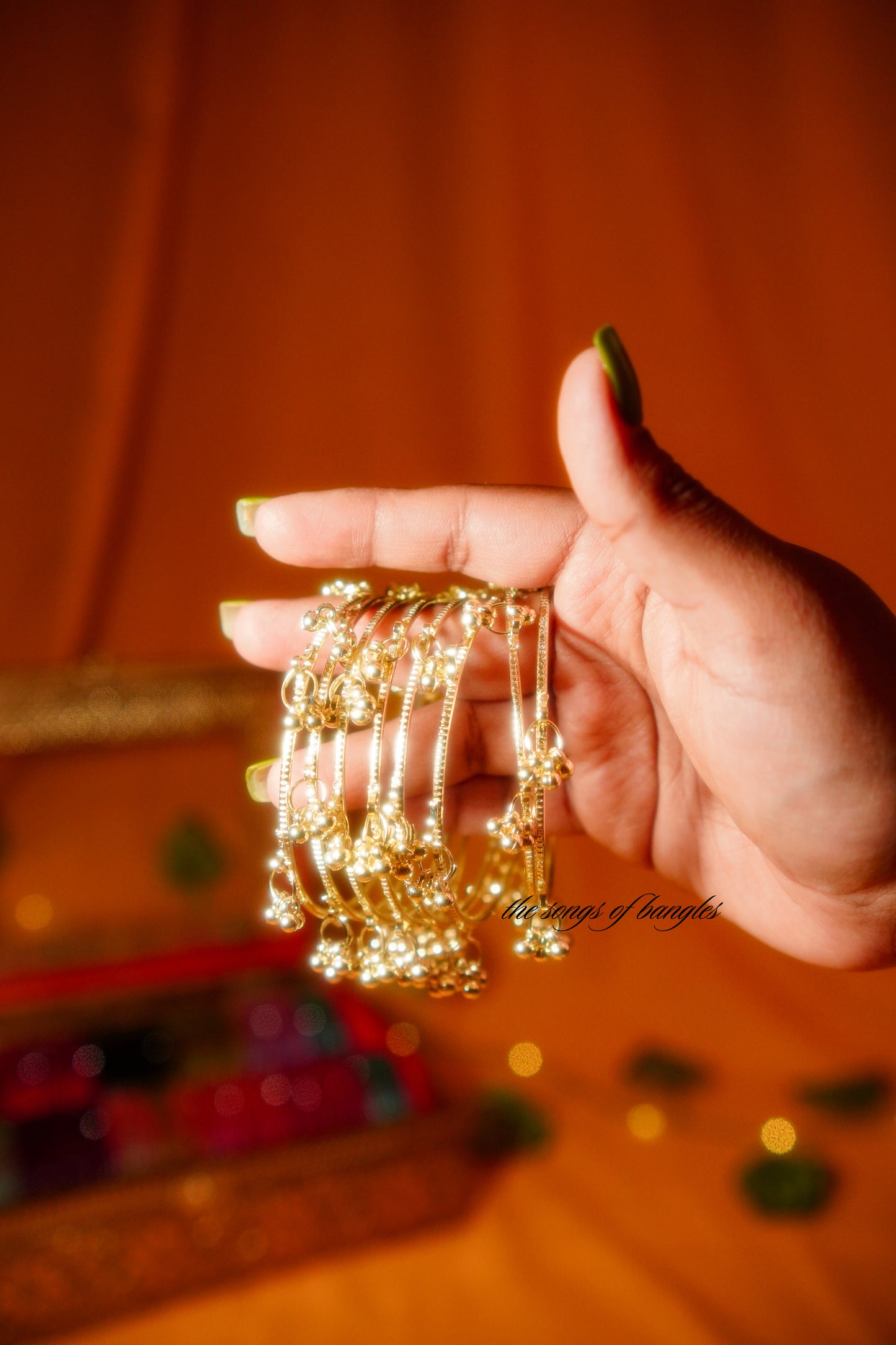 Textured Ghungroo Bangles - (Pack of 4) [Please Note: No glass bangles included]