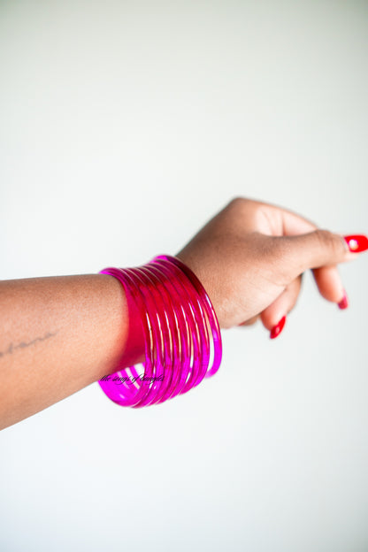 Jelly Bangles Knallrosa