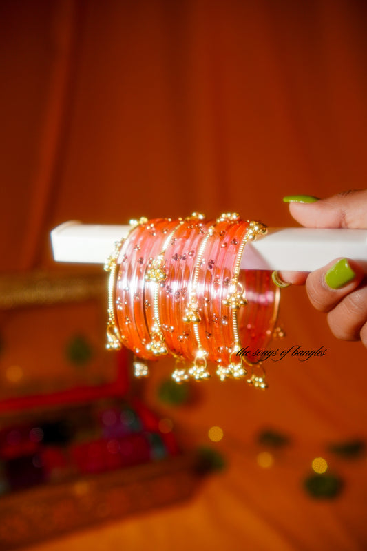 Textured Ghungroo Bangles - (Pack of 4) [Please Note: No glass bangles included]