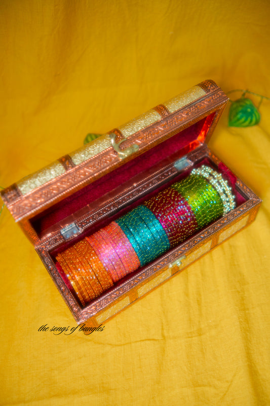 The Poet's Best Friend Bangle Box - with 6 dozen Bangles (of your choice)
