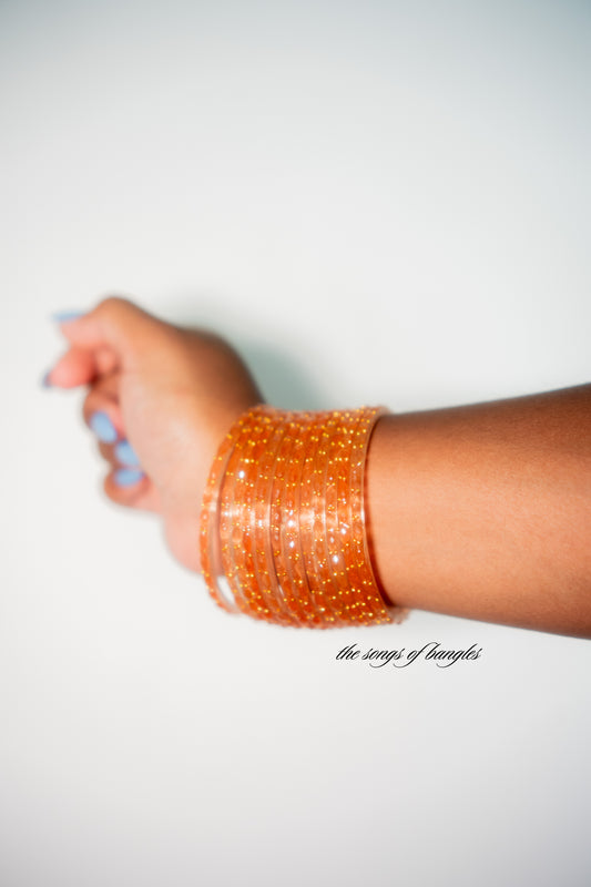 "Peachy" Glass Bangles