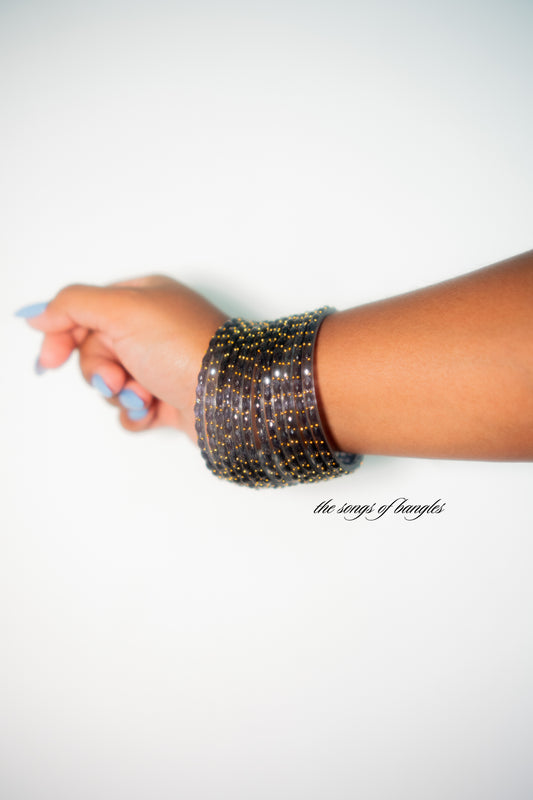 "Grey" Glass Bangles