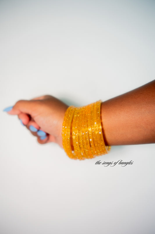 "Yellow" Glass Bangles