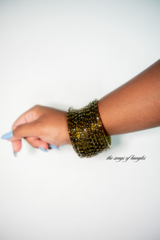 "Mehendi" Glass Bangles