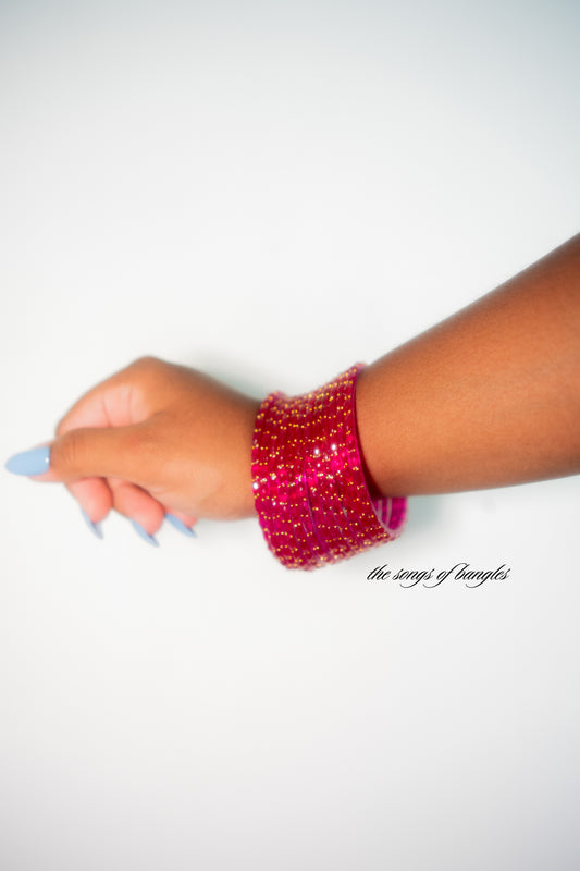 "Strawberry" Glass Bangles