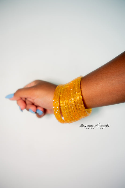 "Yellow" Glass Bangles