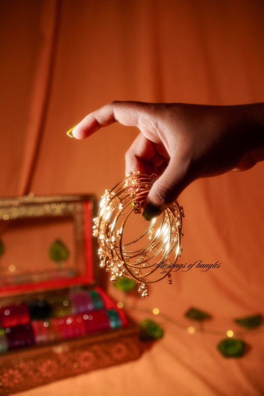 Plain Ghungroo Bangles - (Pack of 4) [Please Note: No glass bangles included]
