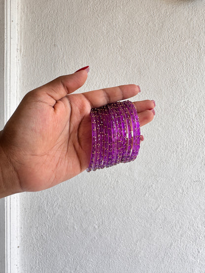 "Purple" Glass Bangles