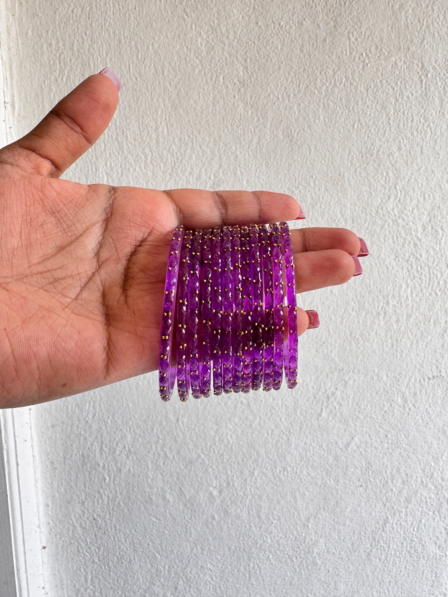 "Purple" Glass Bangles