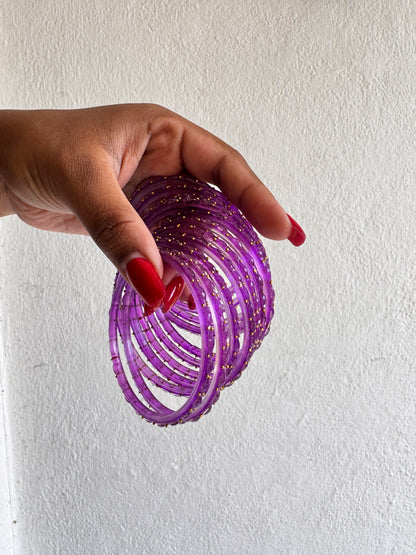 "Purple" Glass Bangles