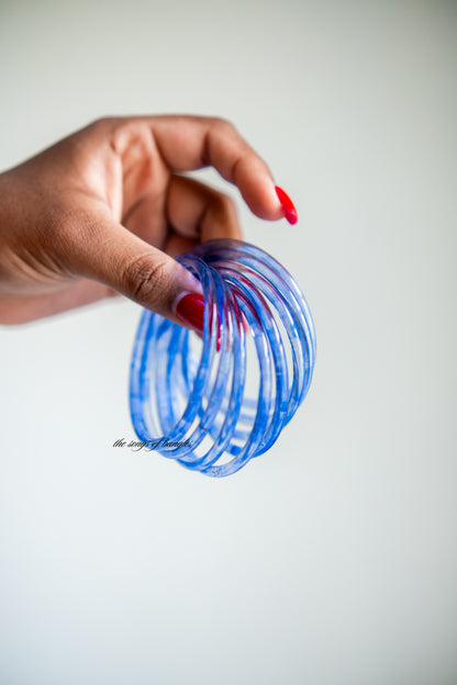 Jelly Bangles Blau